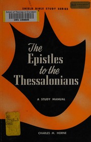 Cover of The Epistles to the Thessalonians by Charles M. Horne