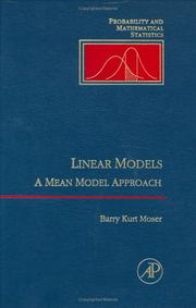 Cover of Linear models by Barry Kurt Moser