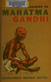 Front cover of The philosophy of Mahatma Gandhi by Dhirendra Mohan Datta
