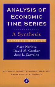 Front cover of Analysis of economic time series by Marc Nerlove
