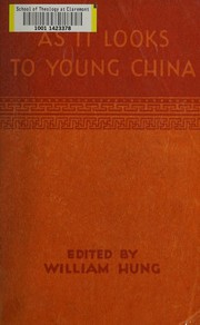 Front cover of As it looks to young China by William Hung