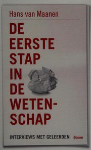 Front cover of De eerste stap in de wetenschap by Hans van Maanen
