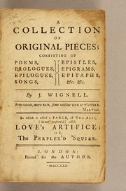Front cover of A collection of original pieces by J. Wignell
