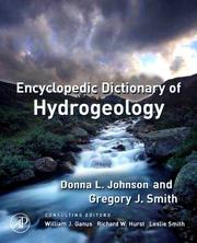Front cover of Encyclopedic dictionary of hydrogeology by Gregory J. Smith