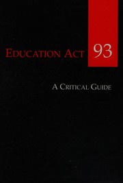 Cover of Education Act '93 by Morris