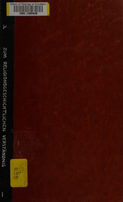 Cover of Zum religionsgeschichtlichen verständnis des Neuen Testaments by Hermann Gunkel