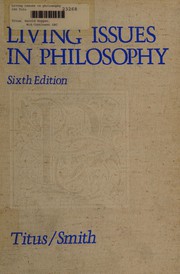 Front cover of Living issues in philosophy by Harold Hopper Titus
