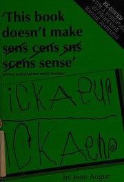 Front cover of This book doesn't make sens cens scens sns sense [mis-spelling crossed through] by Jean Augur
