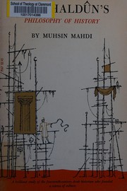 Cover of Ibn Khaldūn's philosophy of history by Muhsin Mahdi