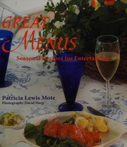 Front cover of Great menus by Patricia Lewis Mote