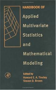 Front cover of Handbook of applied multivariate statistics and mathematical modeling by Howard E. A. Tinsley