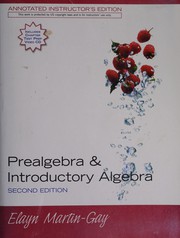 Cover of Prealgebra & Introductory Algebra : by K. Elayn Martin-Gay