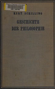 Front cover of Geschichte der philosophie by Kurt Schilling