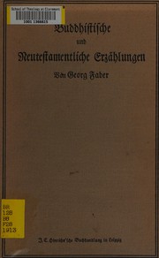 Front cover of Buddhistische und neutestamentliche Erzählungen by Georg Faber