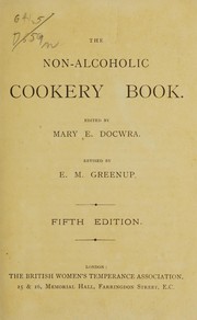 Cover of The Non-Alcoholic Cookery Book by M. E. Docwra