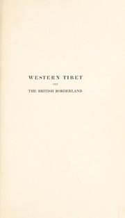 Front cover of Western Tibet and the British borderland by Charles A. Sherring