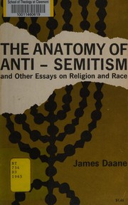 Front cover of The anatomy of anti-semitism by James Daane