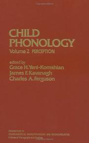 Cover of Child Phonology, Volume 2 by Unknown