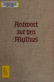 Front cover of Antwort auf den Mythus by Walter Künneth