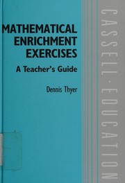 Cover of Mathematical Enrichment Exercises by Dennis Thyer