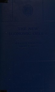 Front cover of The new economic order by Holland Thompson