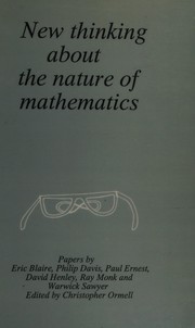 Front cover of New thinking about the nature of mathematics by Christopher Ormell