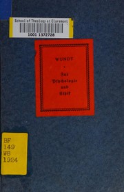 Front cover of Zur Psychologie und Ethik by Wilhelm Max Wundt