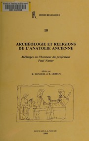 Front cover of Archéologie et religions de l'Anatolie ancienne by R. Donceel