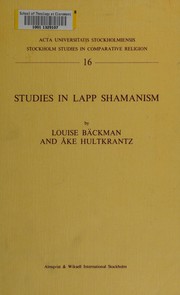 Front cover of Studies in Lapp shamanism by Louise Bäckman