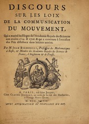 Front cover of Discours sur les loix de la communication du mouvement by Bernoulli, Jean