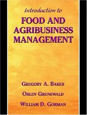Front cover of Introduction to Food and Agribusiness Management by Greg A. Baker