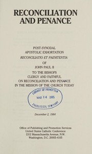 Front cover of Reconciliatio et paenitentia by Pope John Paul II