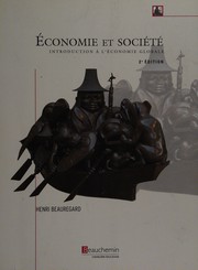 Front cover of Économie et société by Henri Beauregard