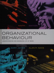 Cover of Organizational behaviour by Gary Johns
