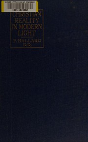 Cover of Christian reality in modern light by Frank Ballard