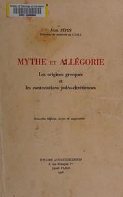 Cover of Mythe et allégorie by Jean Pépin