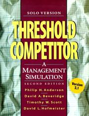 Cover of Threshold competitor by Philip H. Anderson
