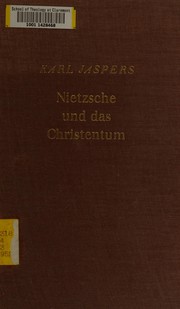 Front cover of Nietzsche und das Christentum by Karl Jaspers