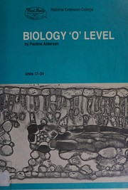 Front cover of Biology 'O' level by Pauline Alderson
