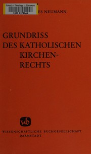 Cover of Grundriss des katholischen Kirchenrechts by Johannes Neumann