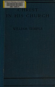 Front cover of Christ in his church by William Temple