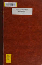 Front cover of Ethics and other knowledge by American Catholic Philosophical Association