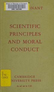 Front cover of Scientific principles and moral conduct by James Bryant Conant