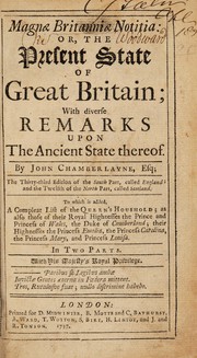 Front cover of Magnae Britanniae notitia by Edward Chamberlayne