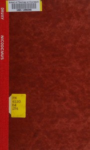 Cover of Nicodemus by Clifford Merrill Drury