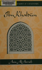 Cover of Ibn Khaldūn by Aziz Al-Azmeh
