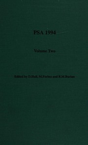 Front cover of Psa, 1994 (Psa, 1994) by Philosophy Of Science Association