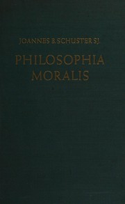Cover of Philosophia moralis, in usum scholarum by Johann Baptist Schuster