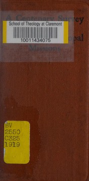 Front cover of A Centenary survey of Methodist Episcopal missions by Methodist Episcopal Church. Joint Centenary Committee