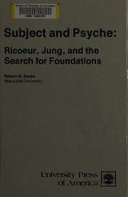 Cover of Subject and psyche by Robert M. Doran